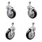 Service Caster 5 Inch Black Polyurethane Wheel Swivel 12mm Threaded Stem Caster Brake, 2PK SCC-TS20S514-PPUB-BLK-TLB-M1215-2-S2 - alternate 1